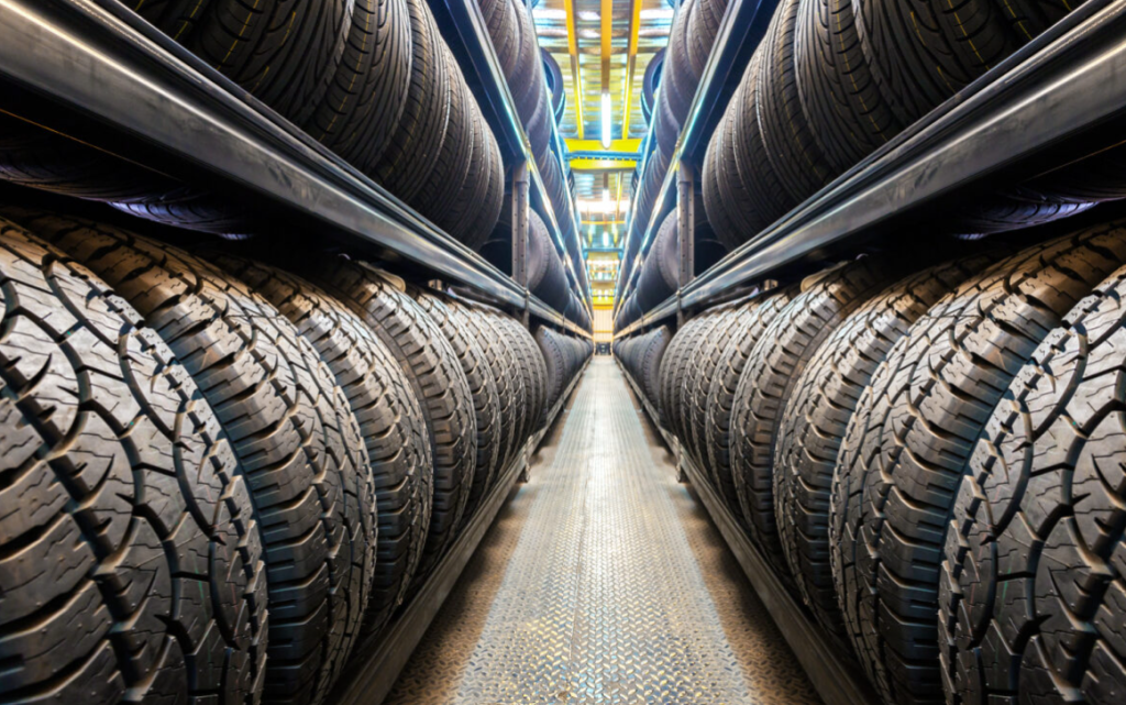 An inventory of car tires.