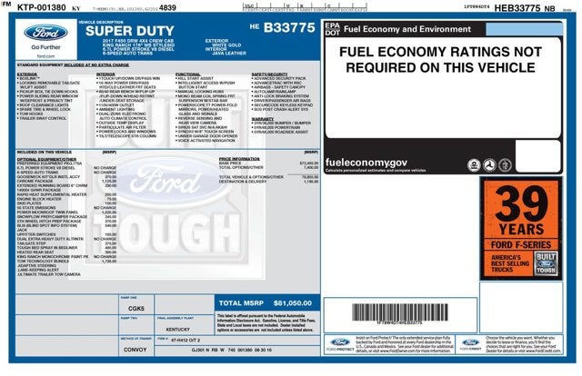 2017 Ford Super Duty F-450 DRW King Ranch