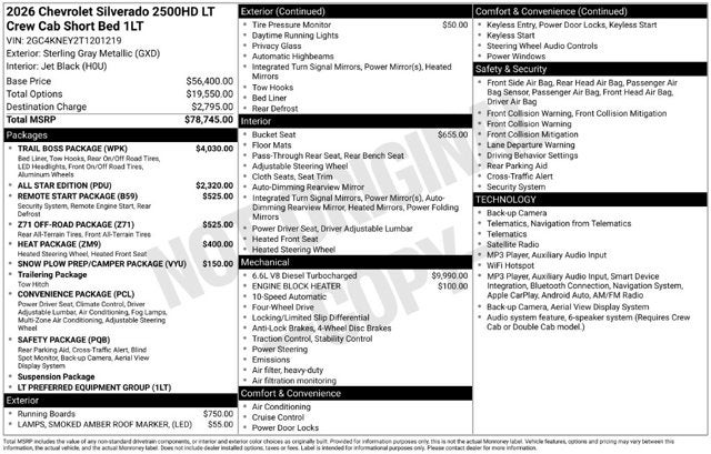 2026 Chevrolet Silverado 2500HD LT