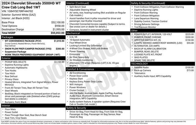 2024 Chevrolet Silverado 3500HD Work Truck