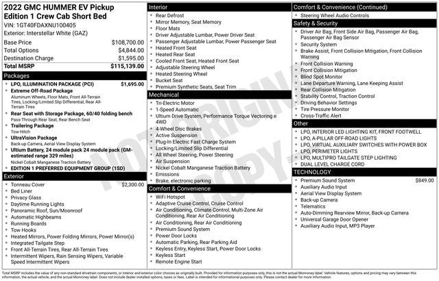 2022 GMC HUMMER EV Edition 1