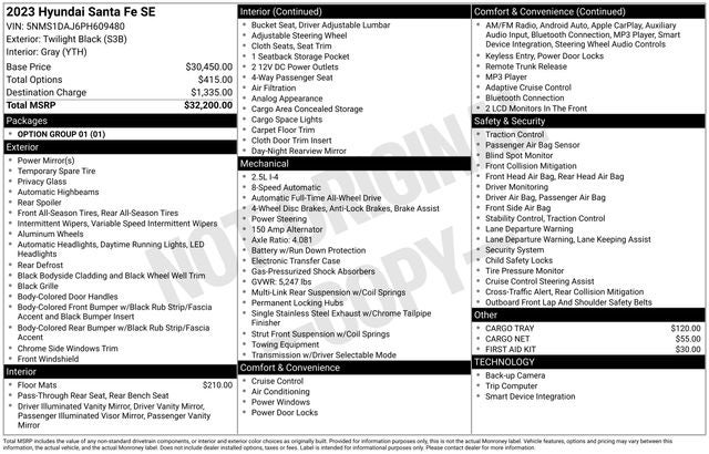 2023 Hyundai Santa Fe SE