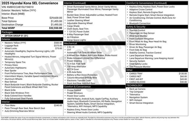 2025 Hyundai Kona SEL Convenience