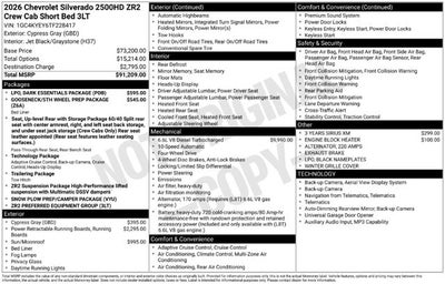 2026 Chevrolet Silverado 2500HD ZR2