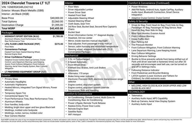 2024 Chevrolet Traverse FWD LT