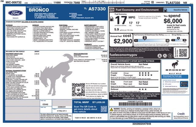 2026 Ford Bronco Badlands