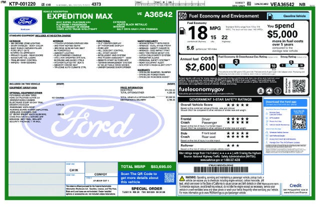 2027 Ford Expedition Max Platinum