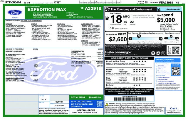 2027 Ford Expedition Max Platinum
