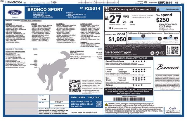 2025 Ford Bronco Sport Heritage