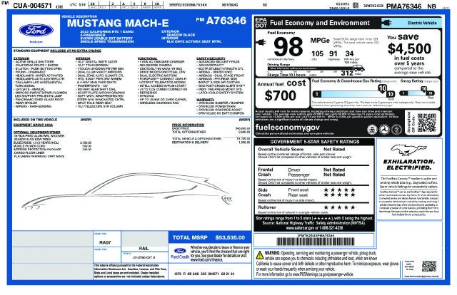 2023 Ford Mustang Mach-E California Route 1