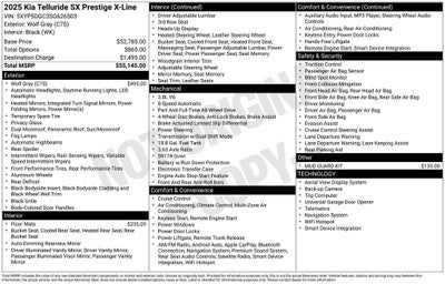 2025 Kia Telluride SX-Prestige X-Line