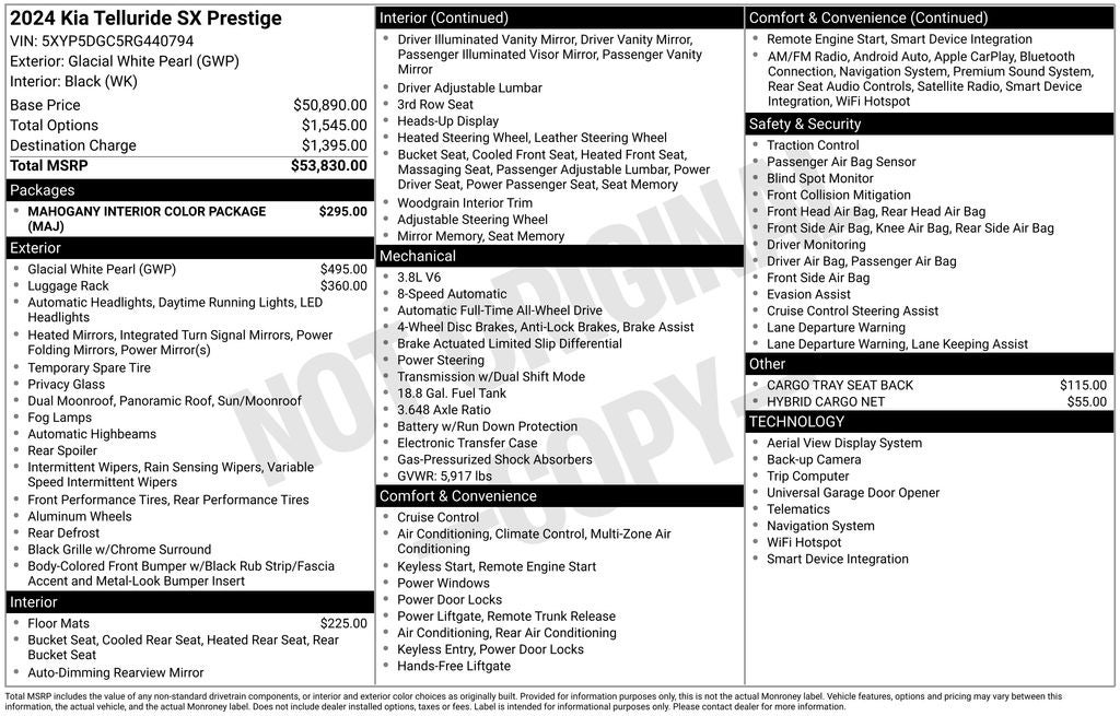 2024 Kia Telluride SX-Prestige