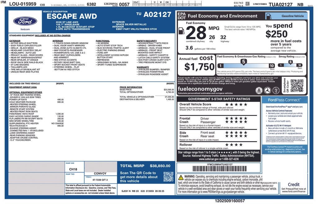 2026 Ford Escape ST-Line AWD