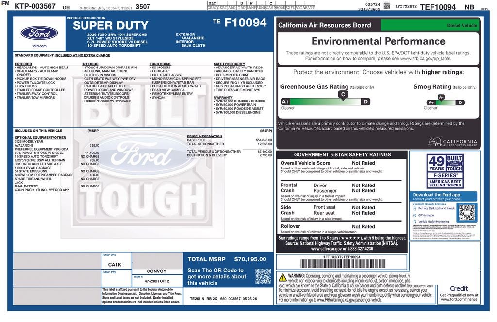 2026 Ford F-250SD XLT