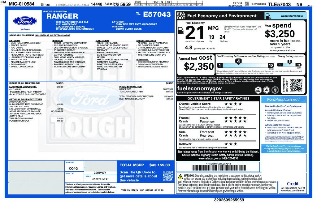 2026 Ford Ranger XLT