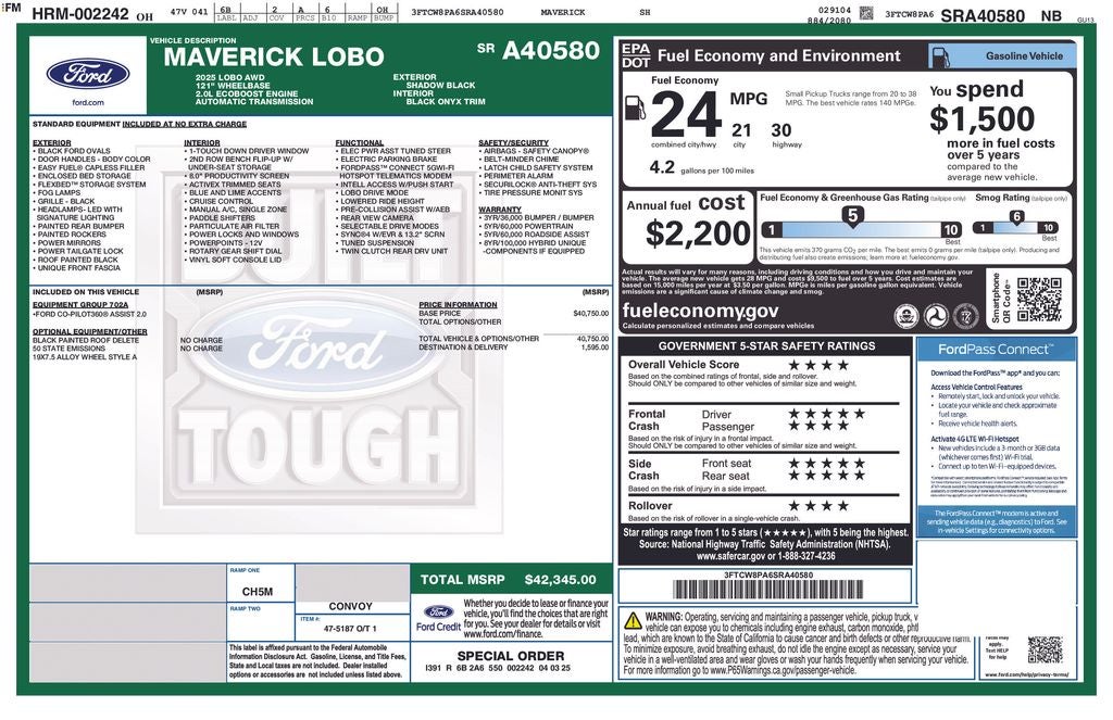 2025 Ford Maverick LOBO AWD