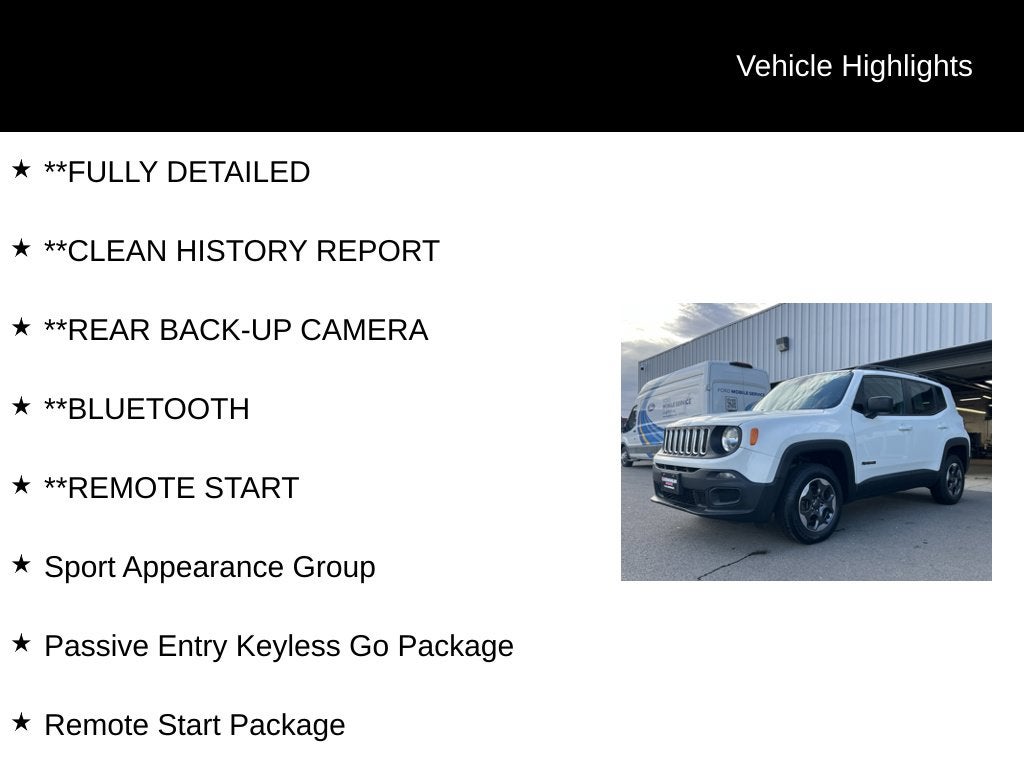 2016 Jeep Renegade Sport