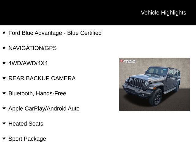 2019 Jeep Wrangler Unlimited Sport S