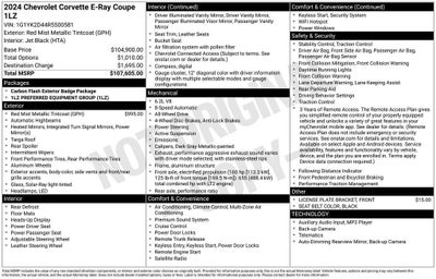 2024 Chevrolet Corvette E-Ray 1LZ