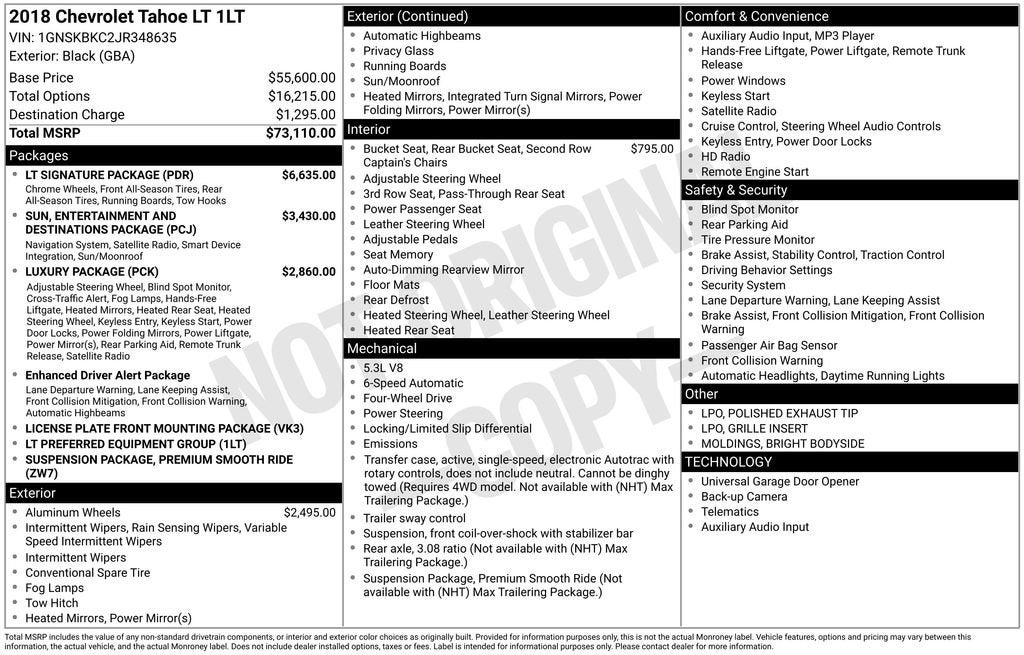 2018 Chevrolet Tahoe LT