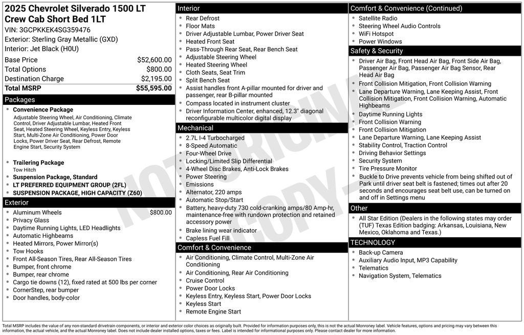 2025 Chevrolet Silverado 1500 LT (2FL)