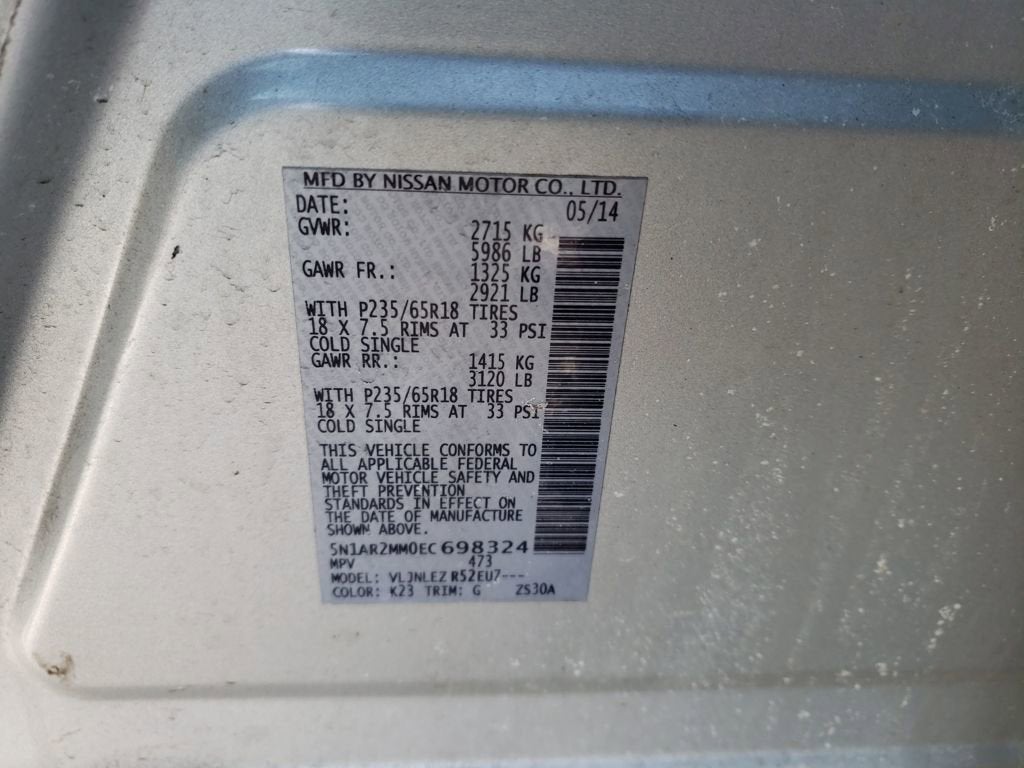 2014 Nissan Pathfinder SV