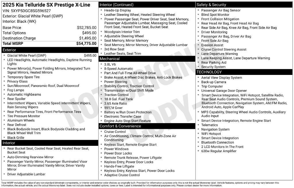2025 Kia Telluride SX-Prestige X-Line