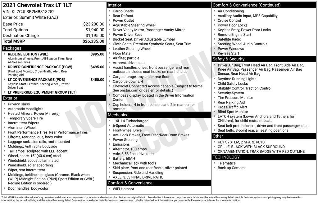 2021 Chevrolet Trax LT