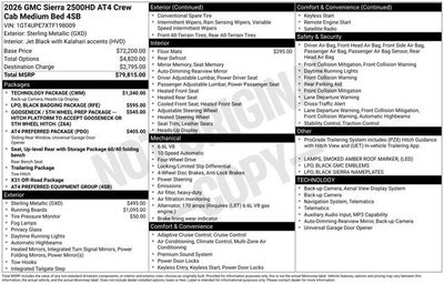 2026 GMC Sierra 2500 HD AT4