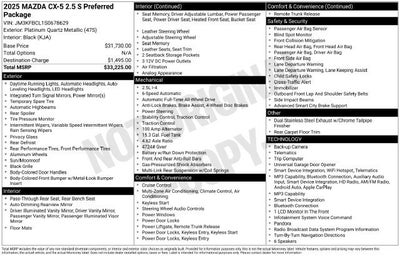 2025 Mazda Mazda CX-5 2.5 S Preferred Package