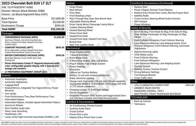 2023 Chevrolet Bolt EUV LT