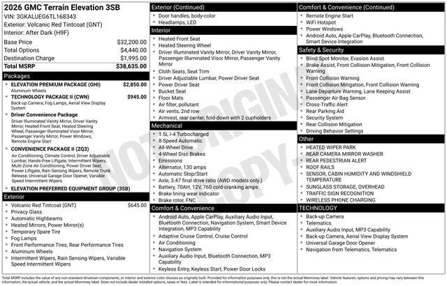 2026 GMC Terrain Elevation
