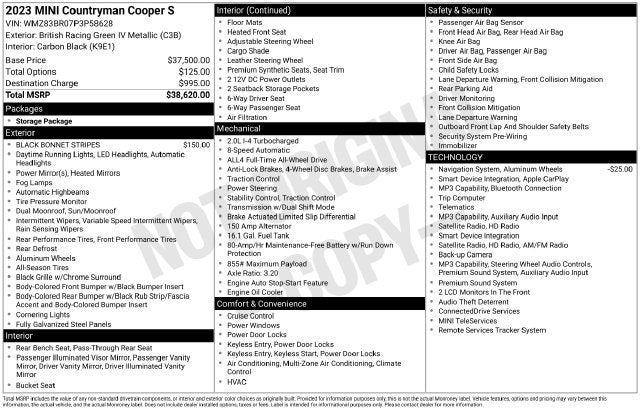 2023 MINI Countryman Cooper S